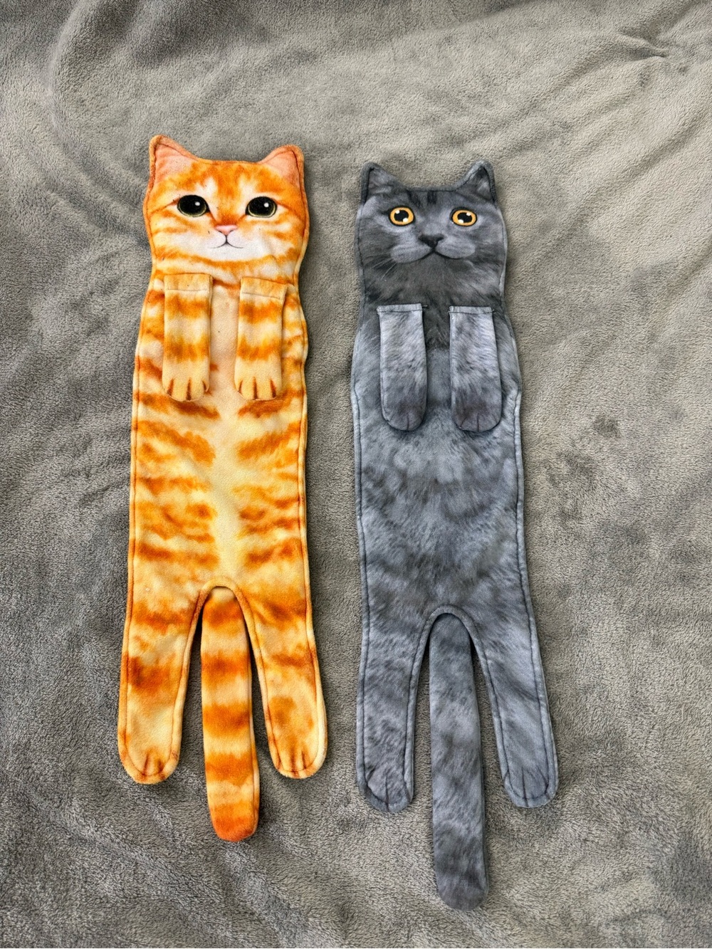 2 - Fun & Cute Cat Decor Hanging Hand Towels, Washcloths